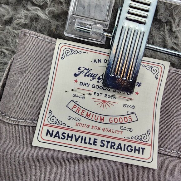 Flag & Anthem Pants Mens 30x34 Gray Stretch Nashville Straight *NWT* - Picture 11 of 15